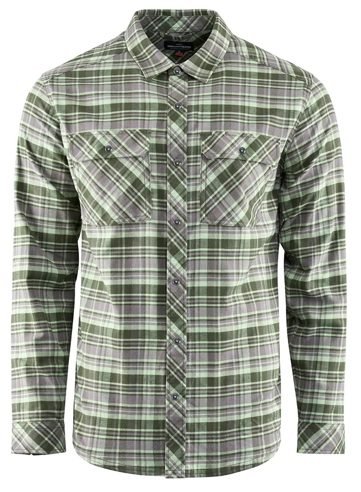 Grundéns košile dungeness seawool flannel shirt grass - m