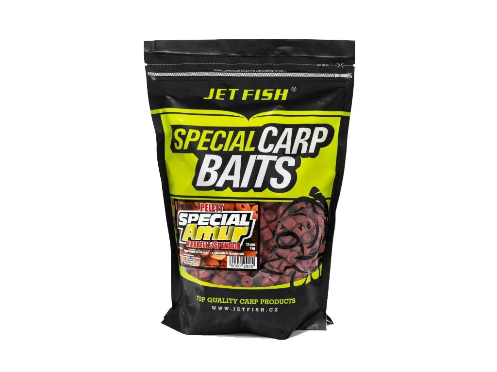 Jet Fish Pelety Special Amur Mirable / Špendlík 1kg Průměr: 4mm