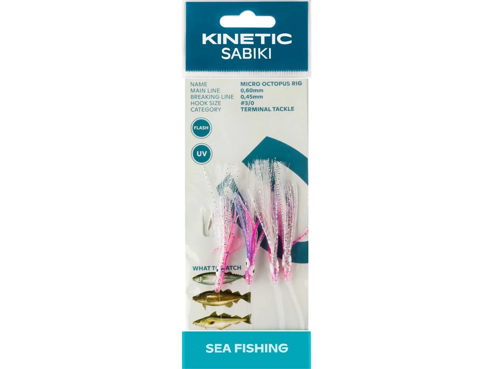 Kinetic Návazec Sabiki Micro Octopus UV 4ks Barva: Clear UV, Velikost háčku: #3/0
