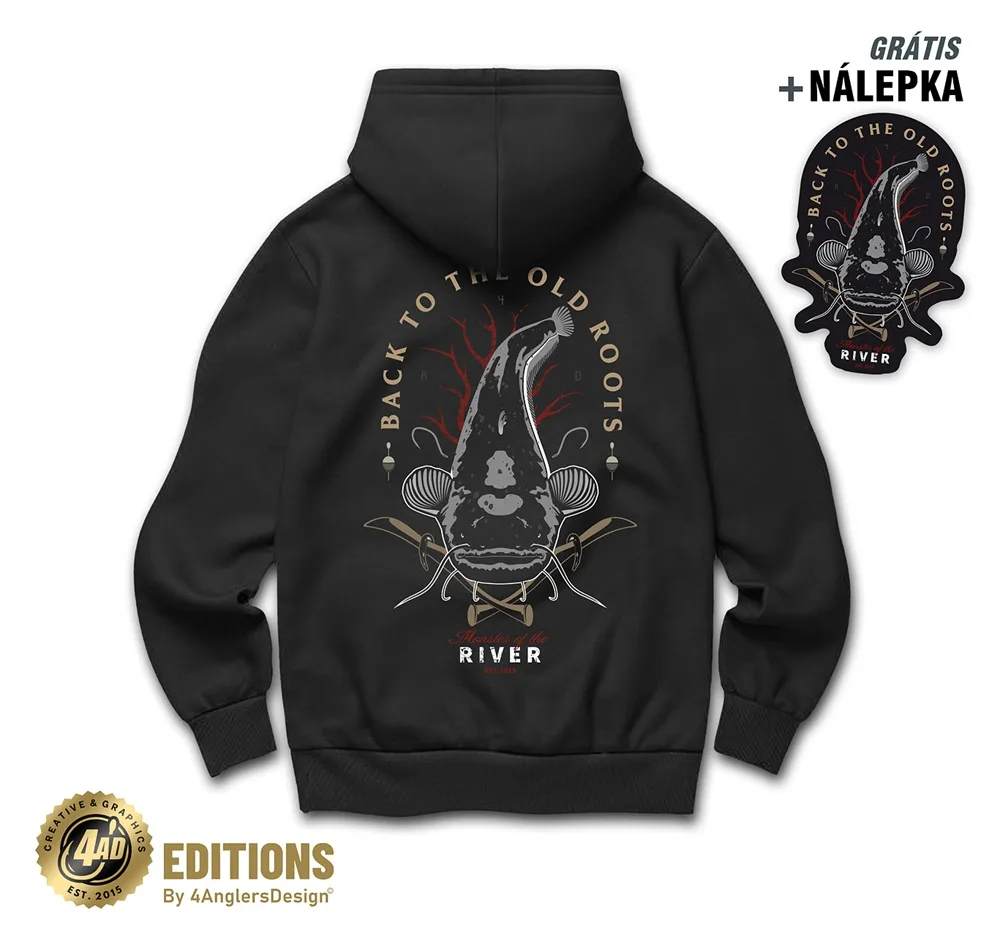 4anglersdesign mikina back to the old roots - xxl