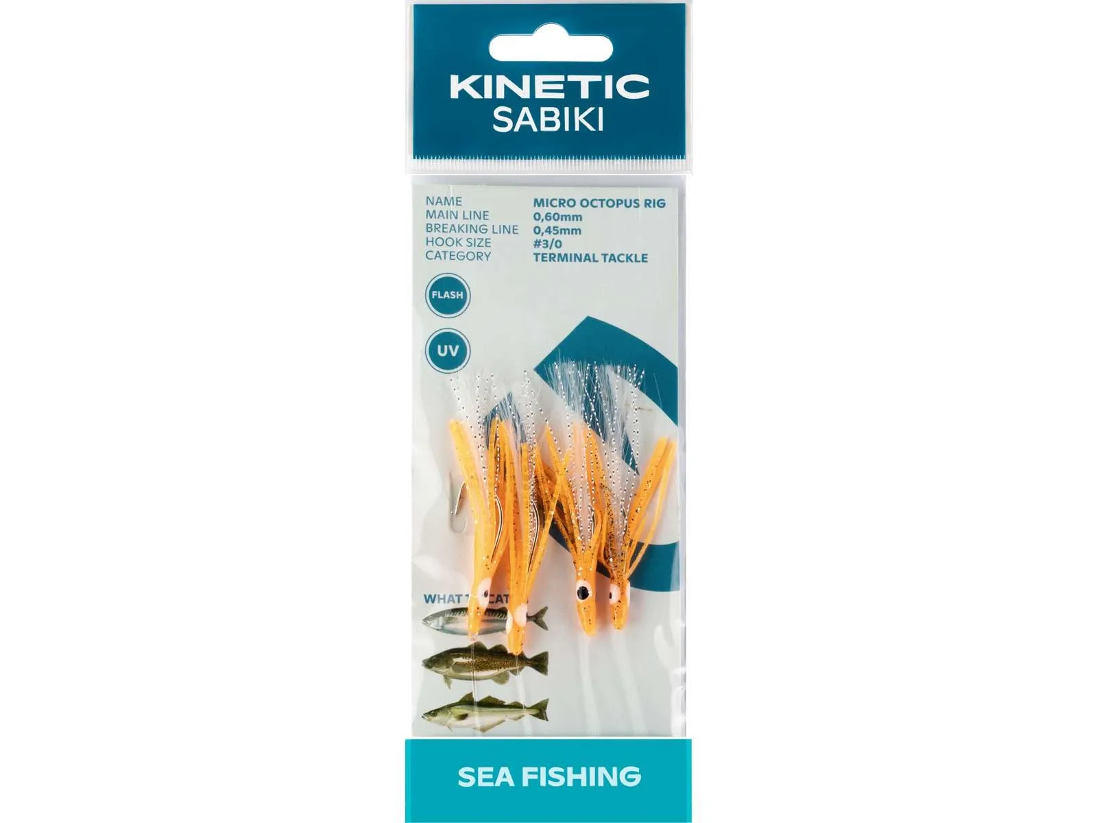 Kinetic Návazec Sabiki Micro Octopus UV 4ks Barva: Chartreuse UV, Velikost háčku: #3/0