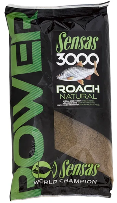 Sensas krmítková směs 3000 power roach natural plotice 1 kg