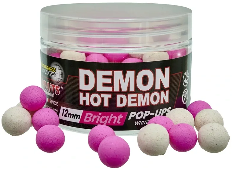 Starbaits Plovoucí Boilies POP UP Bright Hot Demon Hmotnost: 50g, Průměr: 14mm