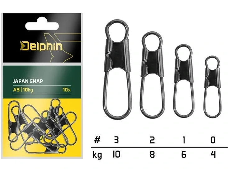 Delphin Karabinka Japan snap 10 ks Nosnost: 8kg, Velikost: #2