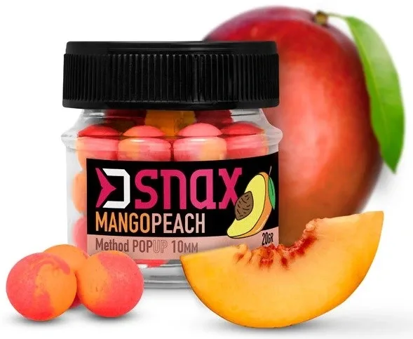 Delphin Pop Up Nástraha D Snax Pop Mango Broskev 20g Hmotnost: 20g, Průměr: 12mm
