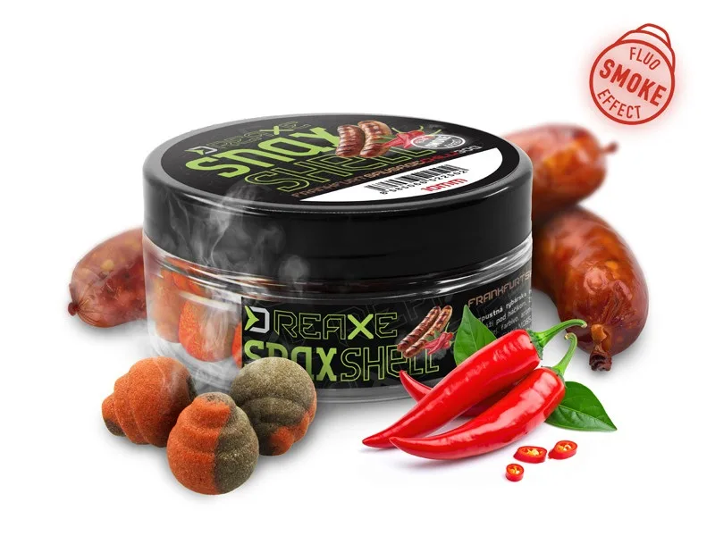 Delphin rozpustné wafters d snax shell frankfurtská klobása chilli 30 g - 14 mm