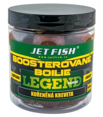 Jet fish boosterované boilie legend range kořeněná kreveta 250 ml - 24 mm