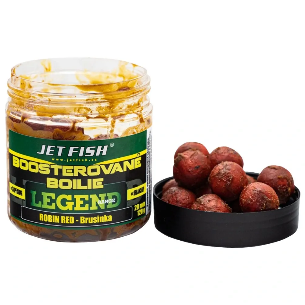 Jet Fish Boosterované Boilie Legend Range Robin Red Brusinka 250ml Hmotnost: 250ml, Průměr: 24mm