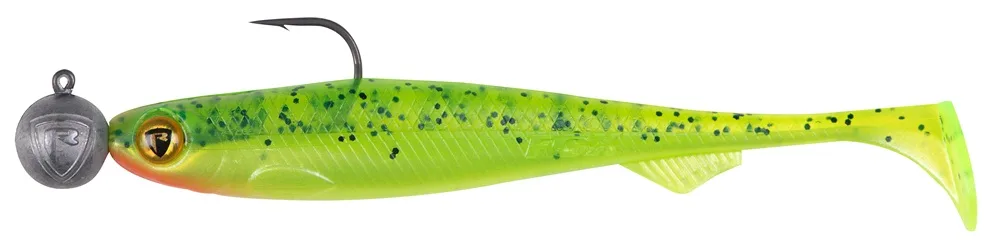 Fox rage gumová nástraha loaded slick shad uv lemon tiger - 9 cm 7 g