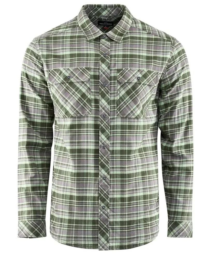 Grundéns Košile Dungeness Seawool Flannel Shirt Grass - XXXL