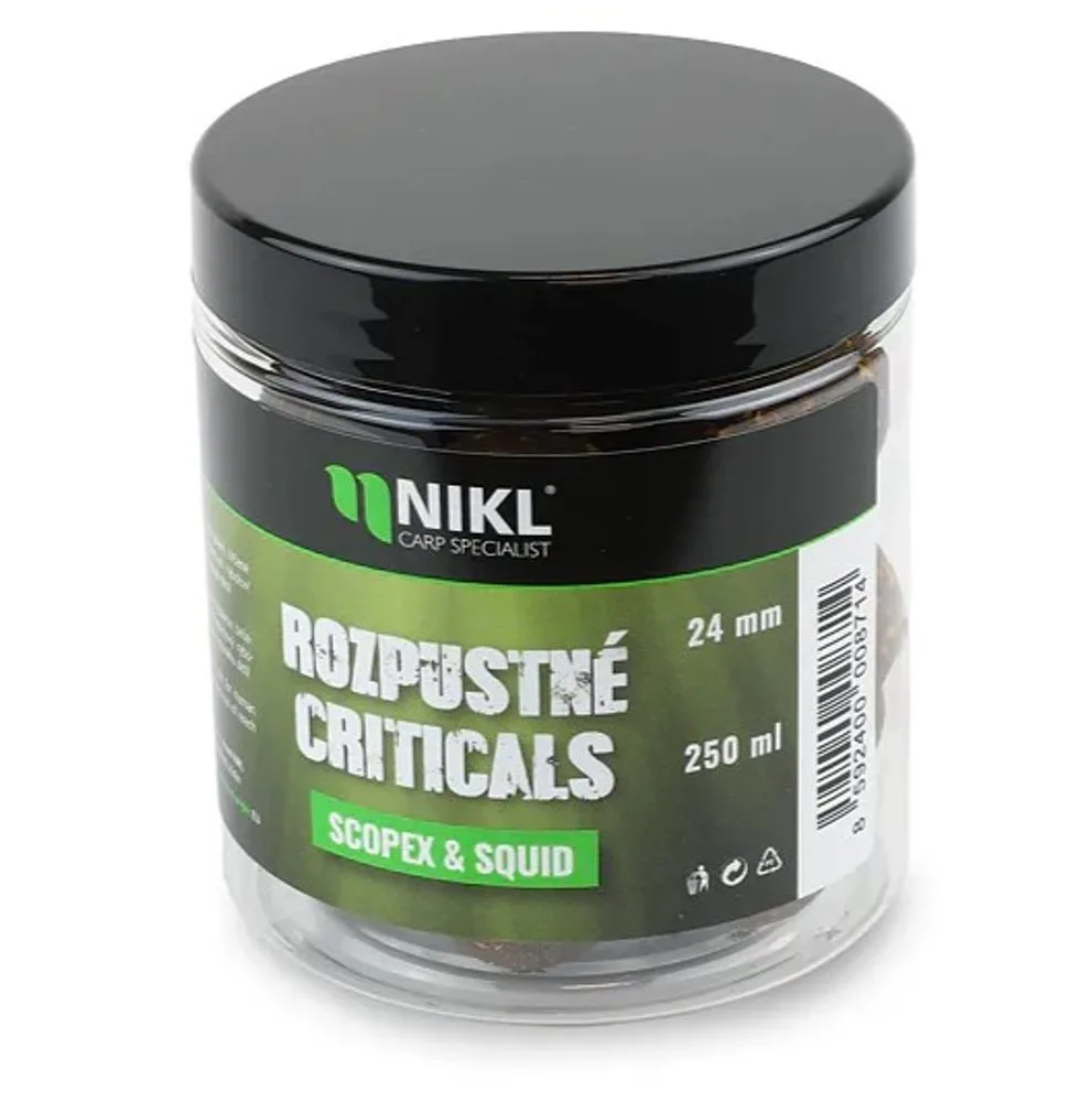 Nikl Rozpustné Criticals boilie Scopex & Squid 250ml - 14mm – Karel Nikl