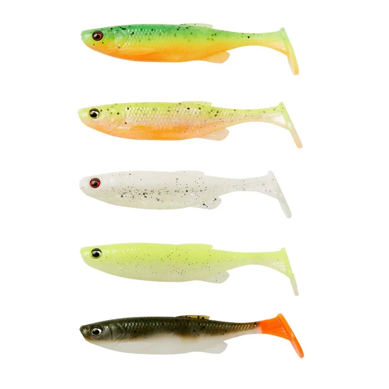 Savage Gear Gumová nástraha Fat Minnow T-Tail Darkwater Mix 5ks - 10,5cm 11g