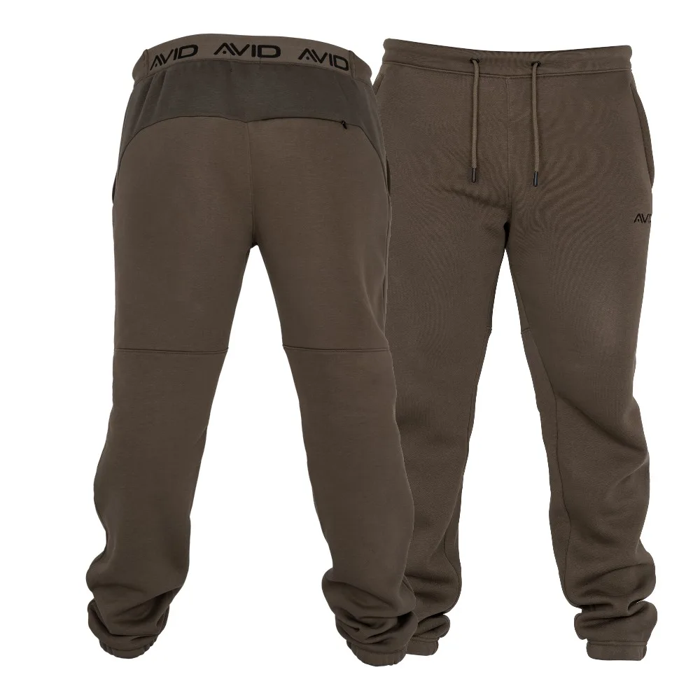 Avid carp tepláky compound joggers brown - s