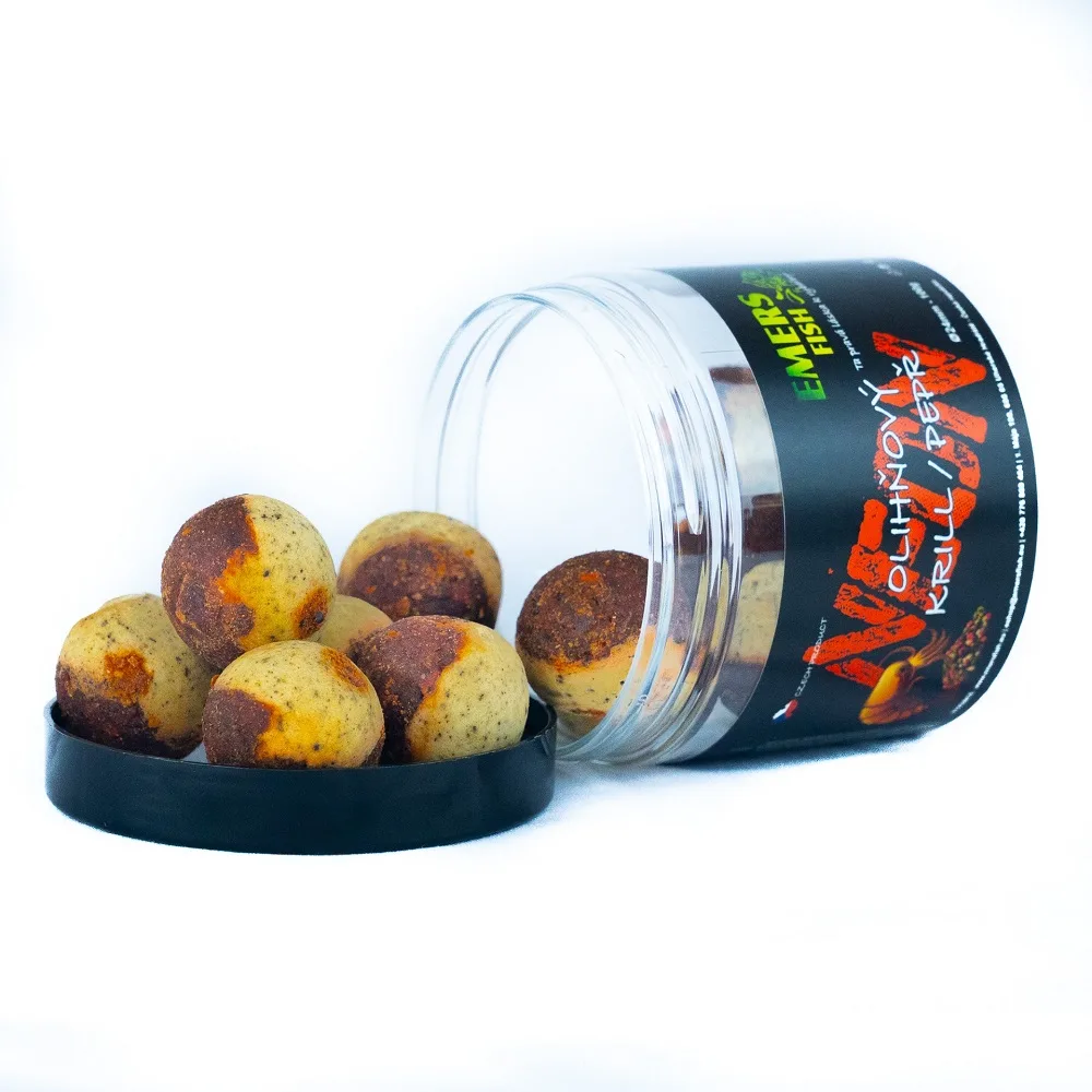 Emersfish boilie neonky olihňový krill pepř 50 g - 16 mm