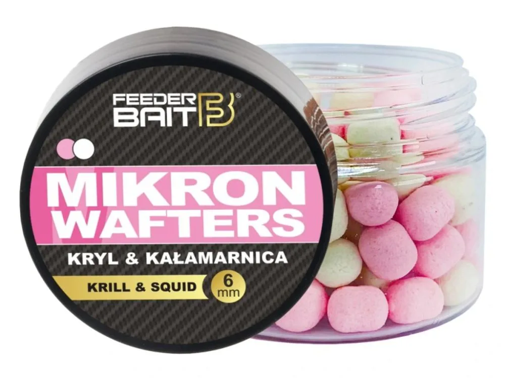 FeederBait Mikron Wafters 4x6mm 25ml - Krill & Squid