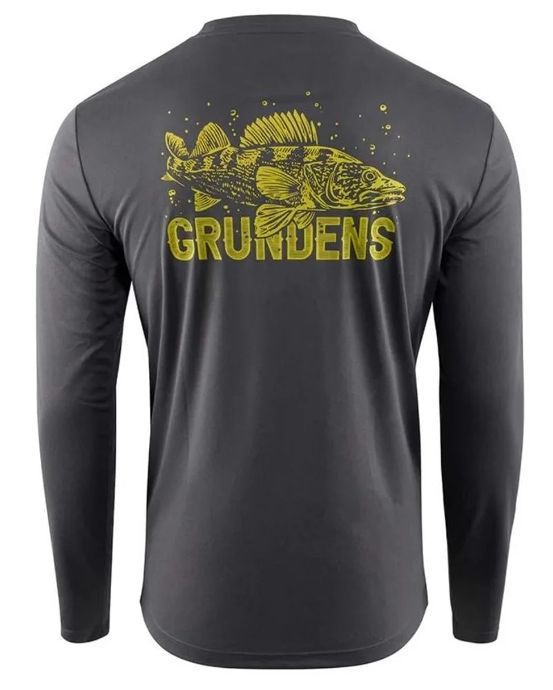 Grundéns UV Triko King of the Lakes LS Tech Tee Anchor - L