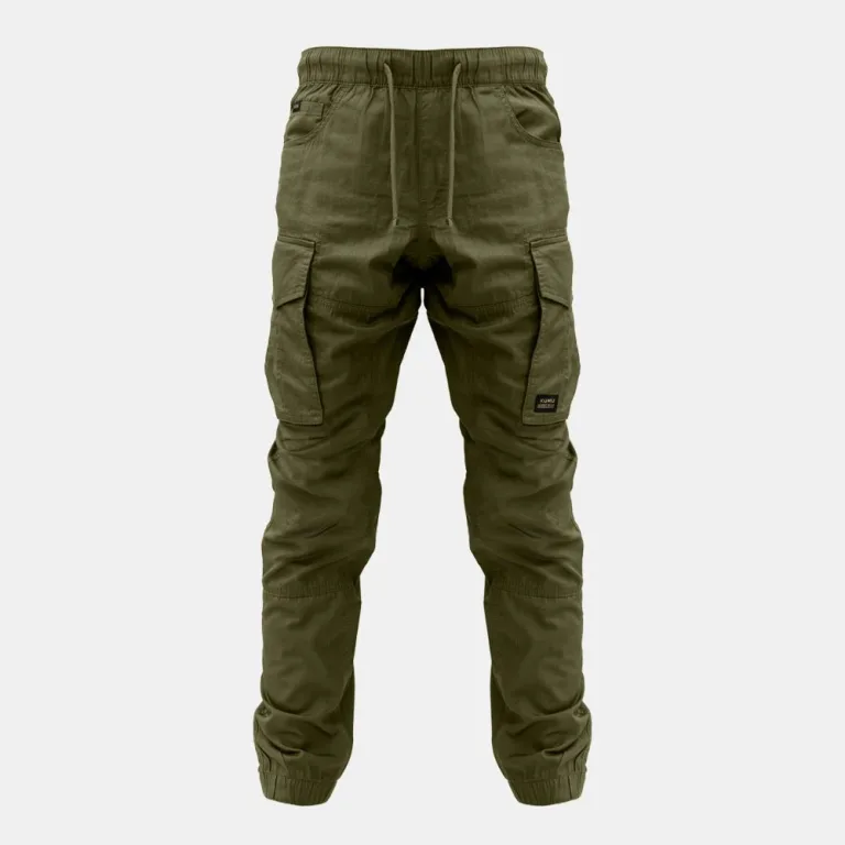 KUMU Lehké kalhoty Utility Cargos Khaki - M