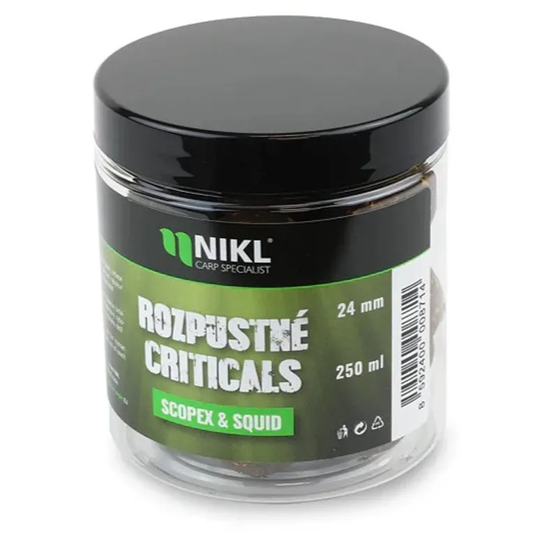 Nikl Rozpustné Criticals boilie Scopex & Squid 250ml - 18mm – Karel Nikl