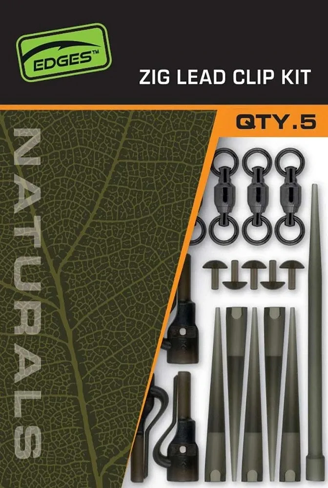 Fox Montáž Naturals Zig Lead Clip Kit 5 ks
