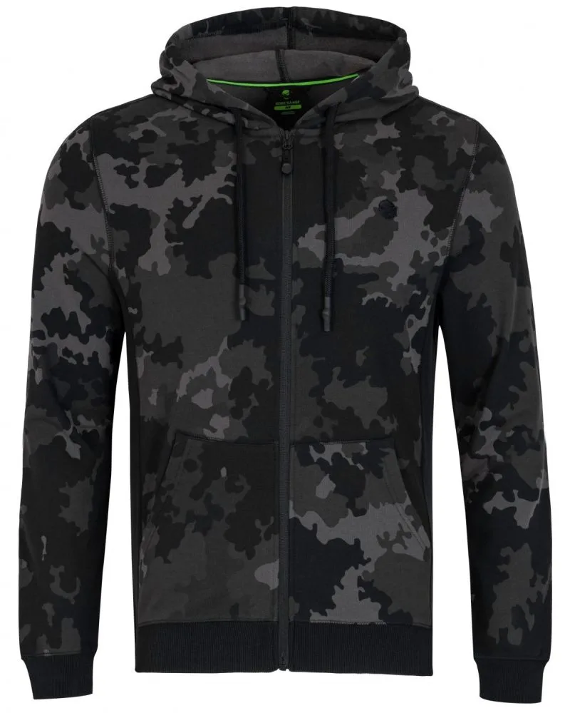 Korda mikina zip hoodie black kamo - xl