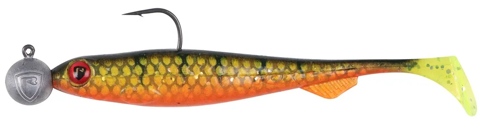Fox rage gumová nástraha loaded slick shad uv natural perch - 9 cm 7 g