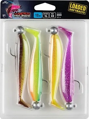 Fox Rage Gumová Nástraha Zander Pro Shad Loaded Mixed UV Colour Pack Délka: 10cm, Hmotnost: 10g, Počet kusů: 4ks