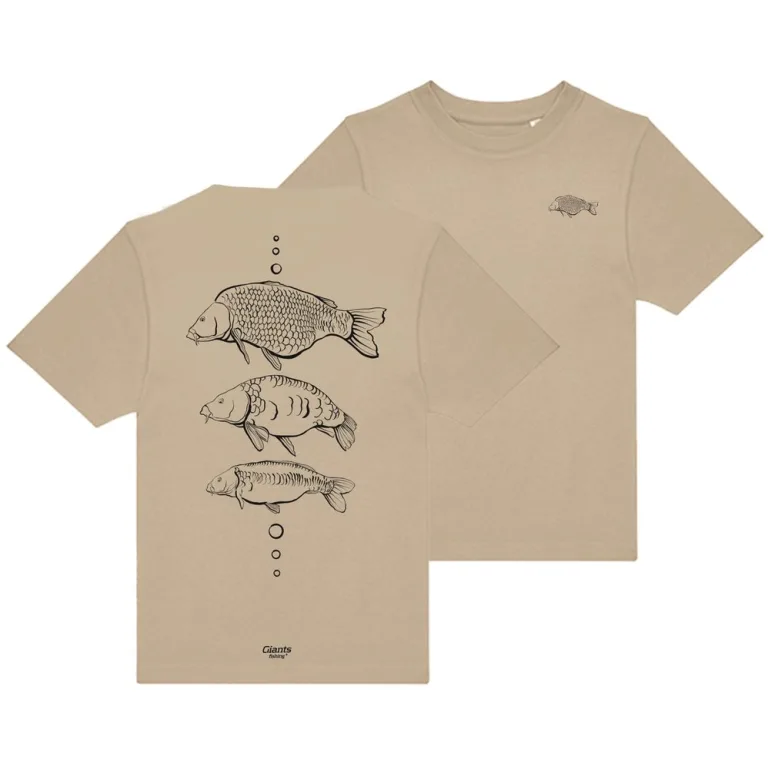 Giants fishing Tričko dětské béžové Tři kapři - vel. 12-13 Let