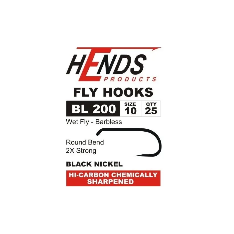 Hends Háčky BL 200 Wet Nymph Počet kusů: 25ks, Velikost háčku: #14