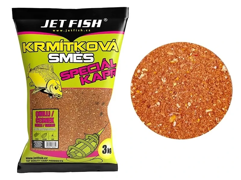 Jet Fish Krmítková Směs Speciál Kapr 3kg Příchuť: Chilli Česnek