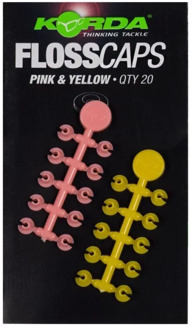 Korda Zarážky Floss Caps 20ks Varianta: Pink Yellow