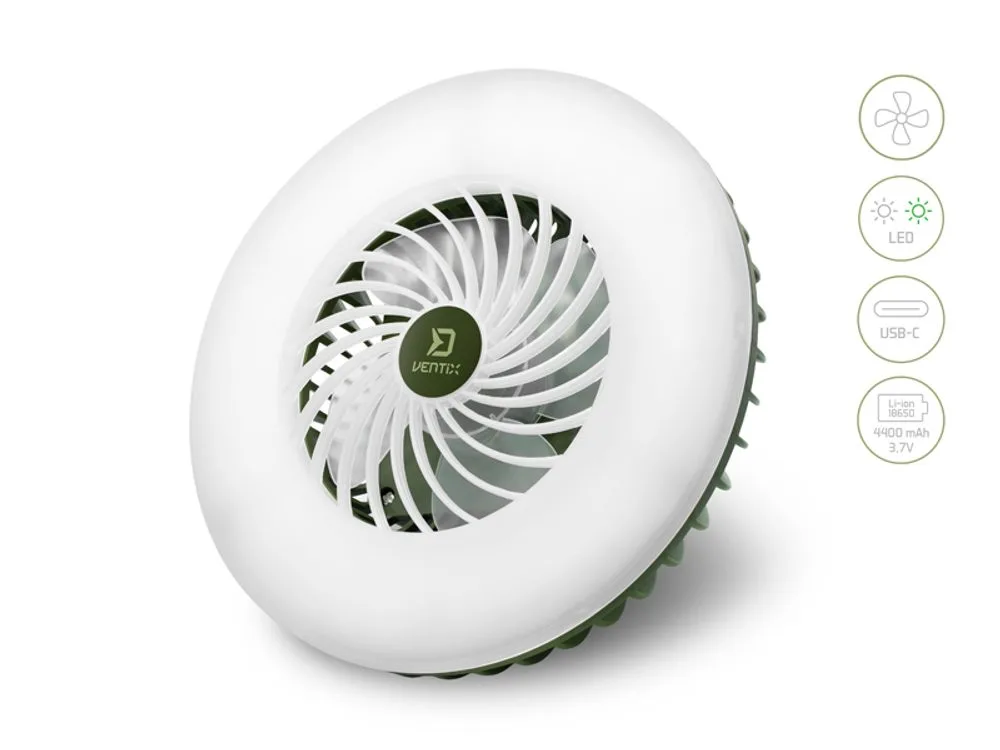 Delphin Ventilátor se světlem Ventix