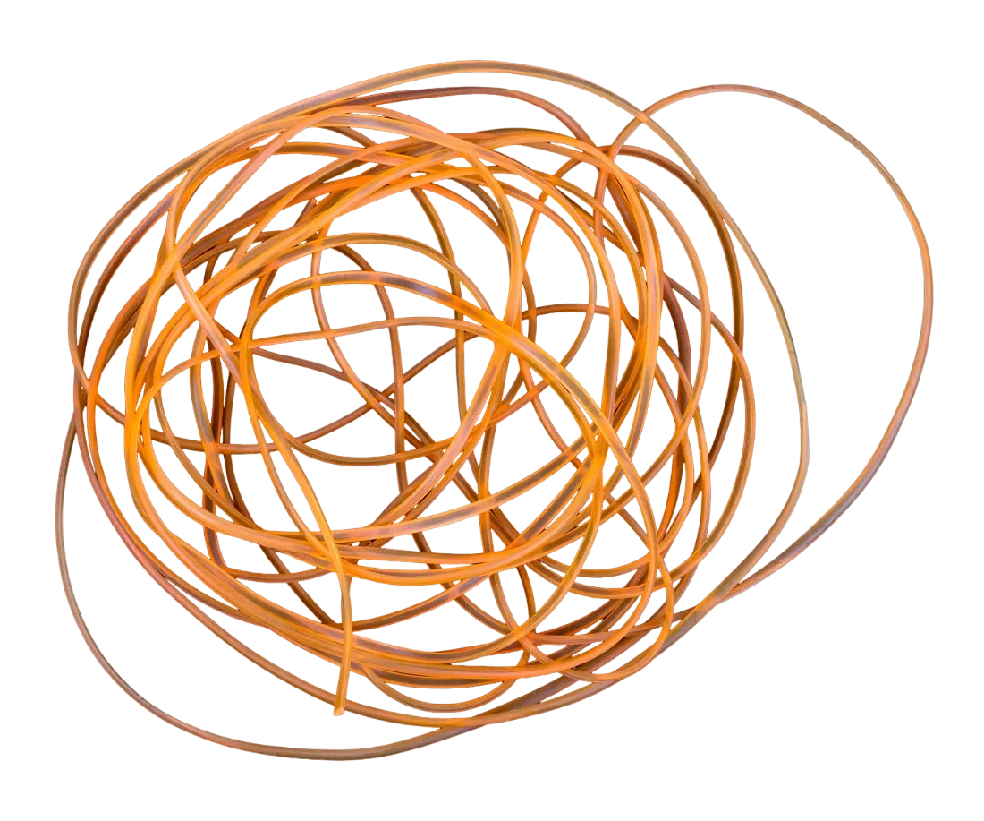 Hends Body Glass Half Round 1,2 mm Orange Fluo