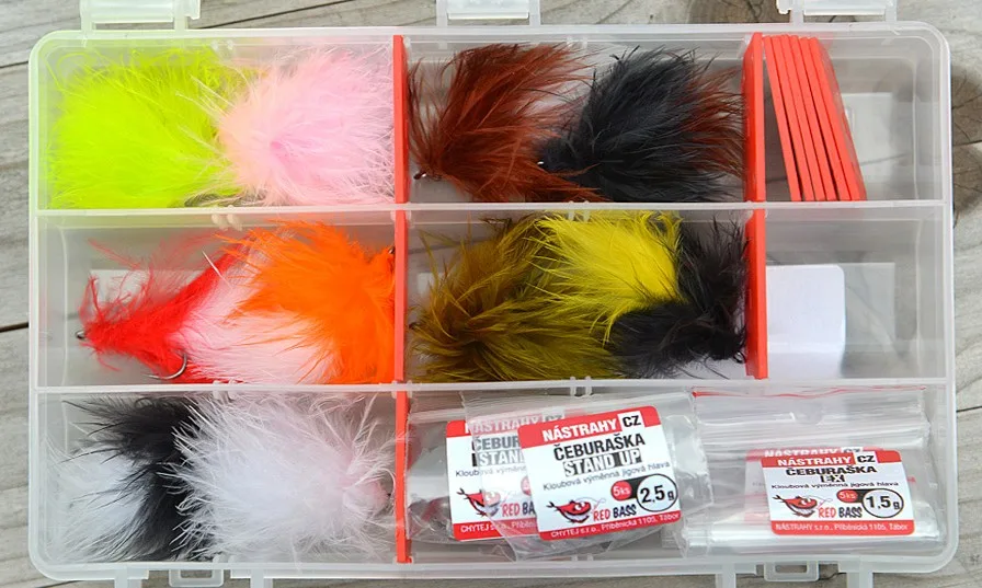 Redbass gumová nástraha zvýhodněná sada streamer marabou čeburaška 40 ks