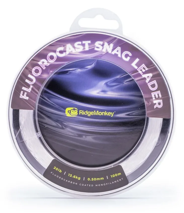 Ridgemonkey vlasec fluorocast snag leader 100 m clear - 0,50 mm 30 lb