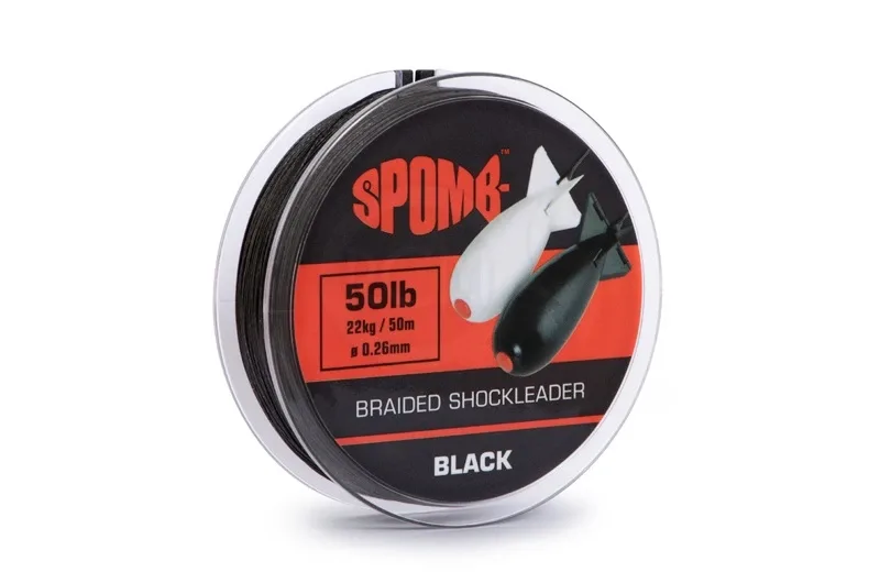 Spomb Šňůra Braided Leader Black 50M Varianta: 50lb, Nosnost: 22kg, Průměr: 0,26mm