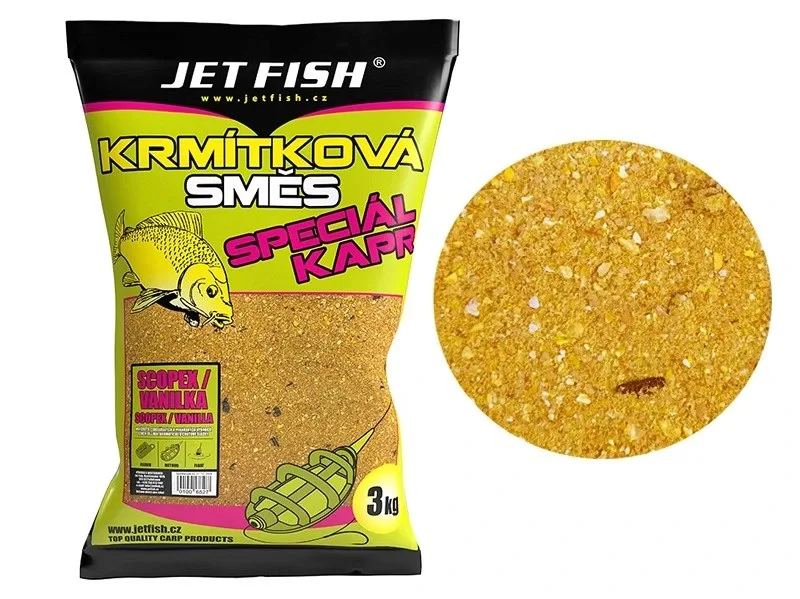 Jet Fish Krmítková Směs Speciál Kapr 3kg Příchuť: Scopex Vanilka