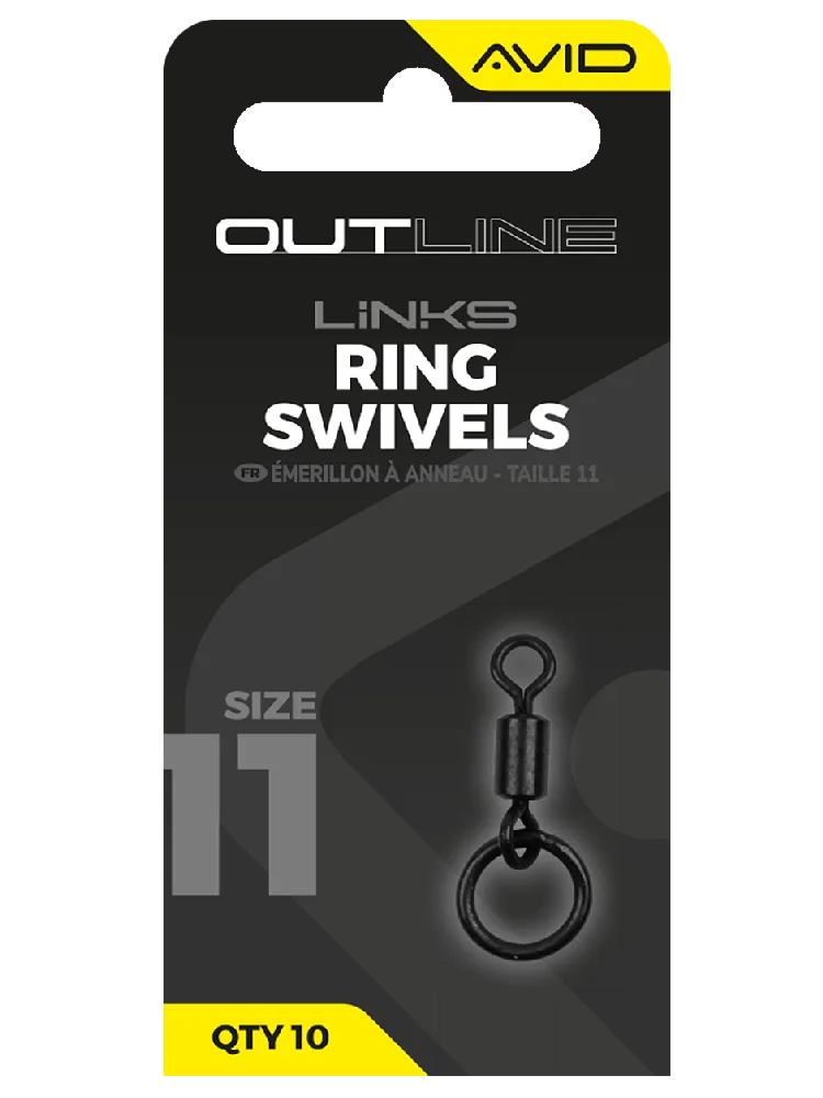 Avid carp obratlík s kroužkem outline ring swivel - velikosti 11