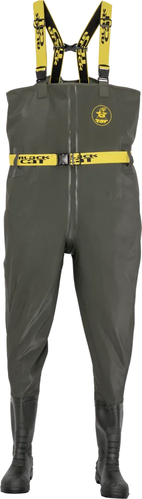 Black cat prsačky green booted waders - 43