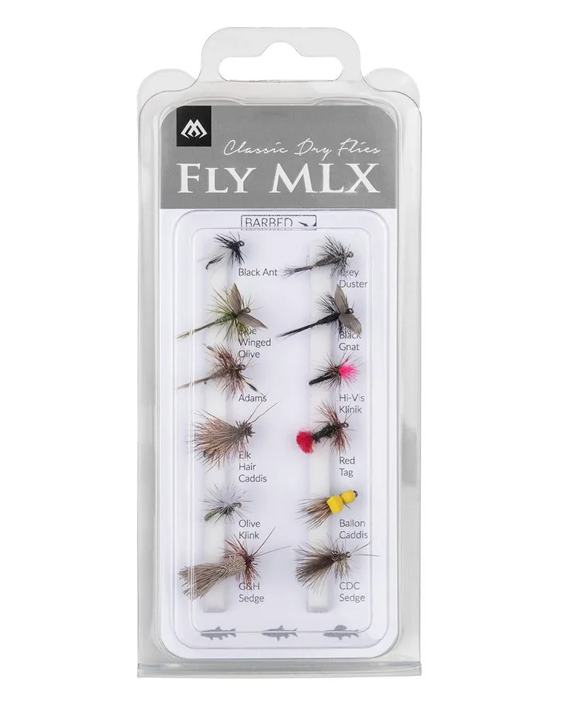 Mikado Sada suchých mušek Dry Flies Barbed 12ks