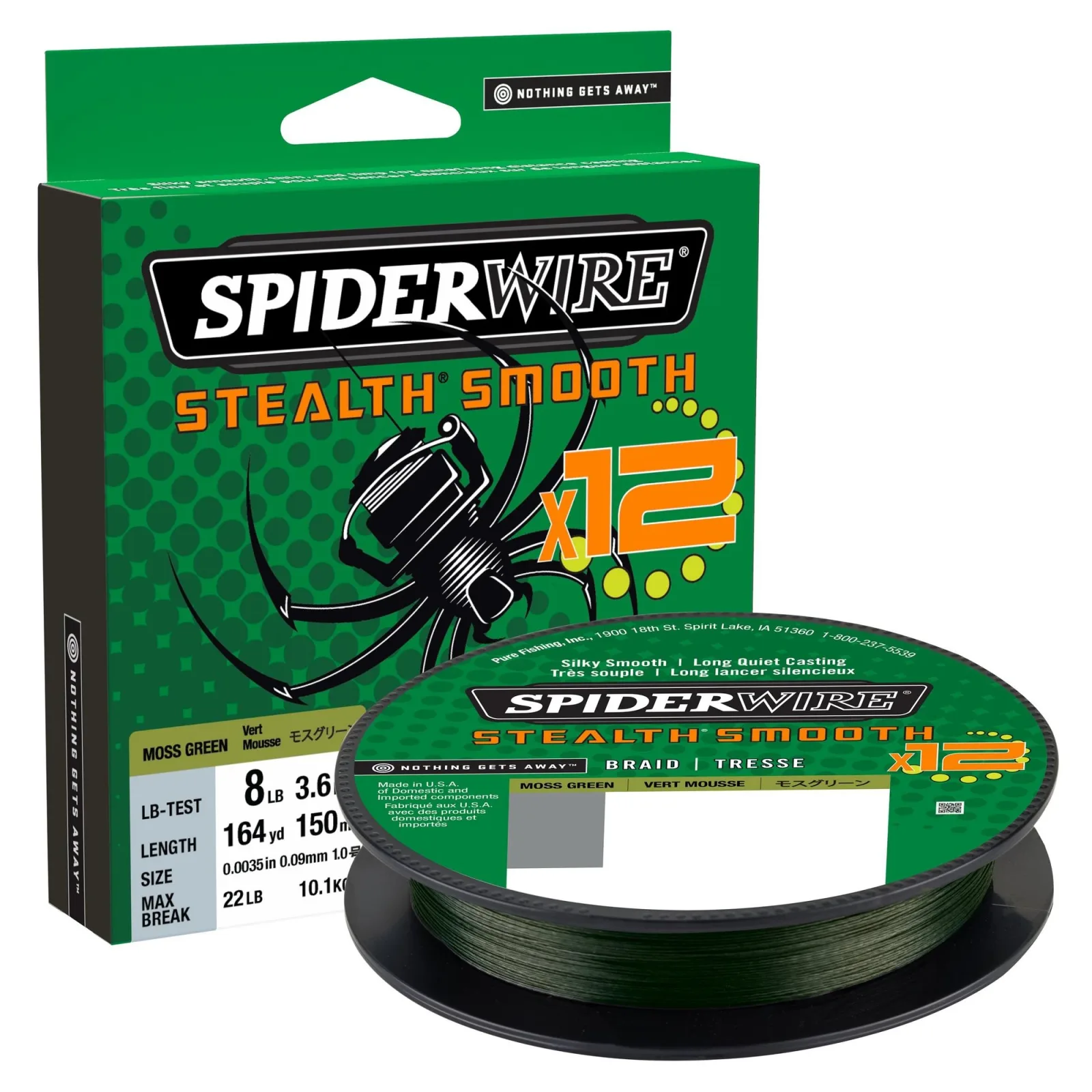 SpiderWire Pletená Šňůra Stealth® Smooth 12 Braid 1m Nosnost: 38,1kg, Průměr: 0,33mm