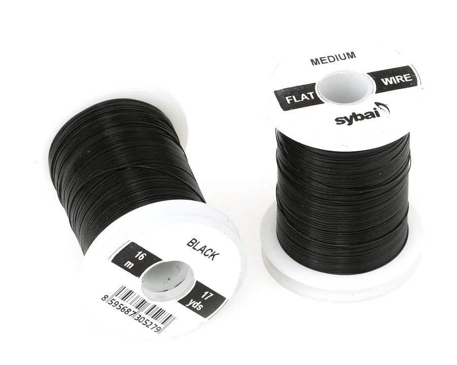 Sybai Barevný Drátek Flat Colour Wire Medium Black