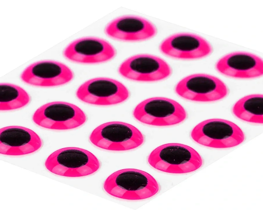 Sybai Epoxidové Oči 3D Epoxy Eyes Fluo Pink Průměr: 2,6mm