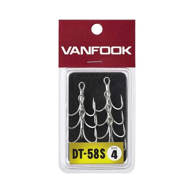 Vanfook Trojháčky DT-58S Počet kusů: 4ks, Velikost háčku: #2/0