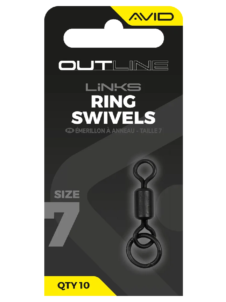 Avid carp obratlík s kroužkem outline ring swivel - velikosti 7