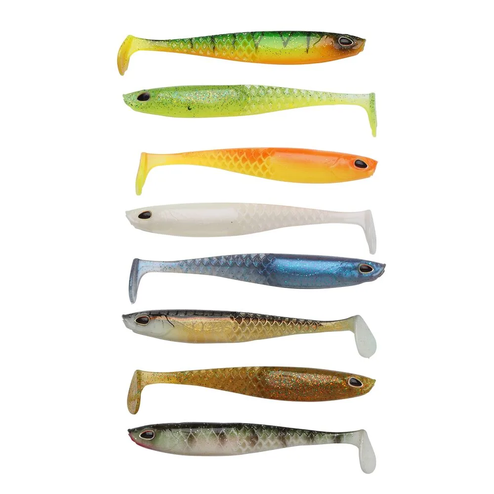 Berkley sada gumových nástrah powerbait cullshad slim dark water mix - 7,5 cm 2,5 g 8 ks
