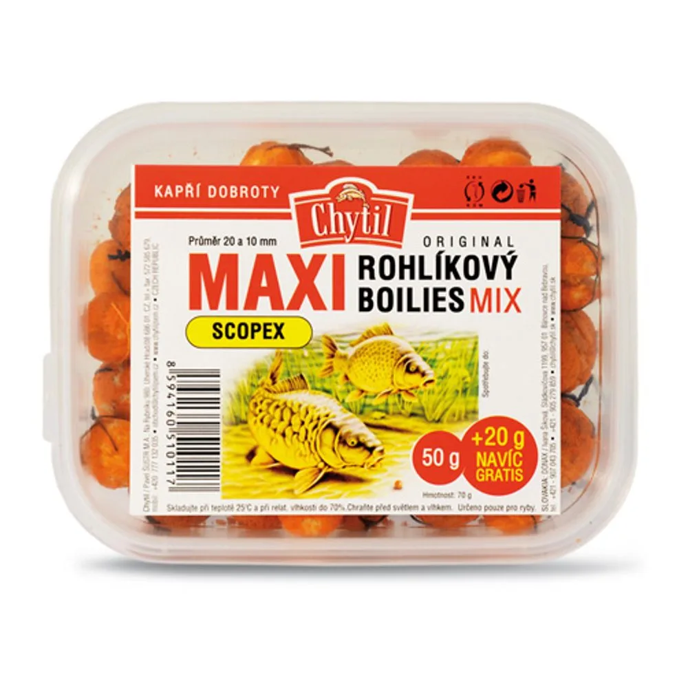 Chytil Rohlíkový boilies Maxi 20mm 60g - Jahoda