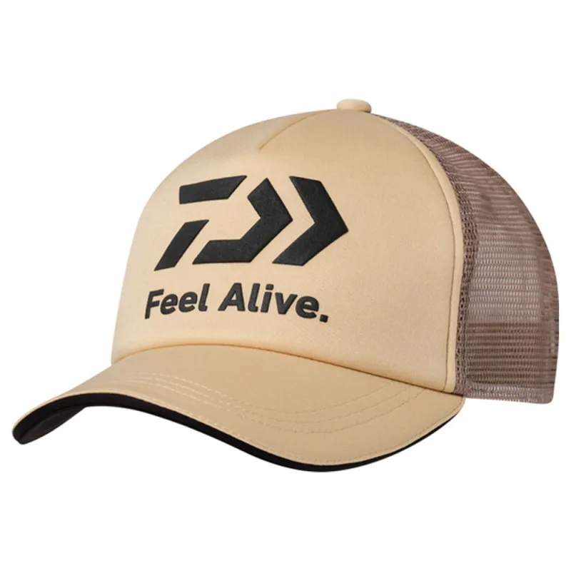 Daiwa kšiltovka feel alive soft half mesh cap cream beige