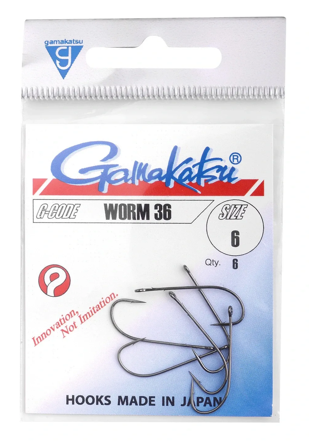 Gamakatsu Háček Worm 36 Velikost háčku: #1/0
