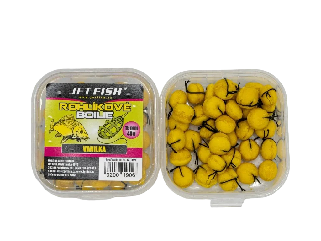 Jet Fish Rohlíkové Boilie Vanilka Hmotnost: 40g, Průměr: 15mm