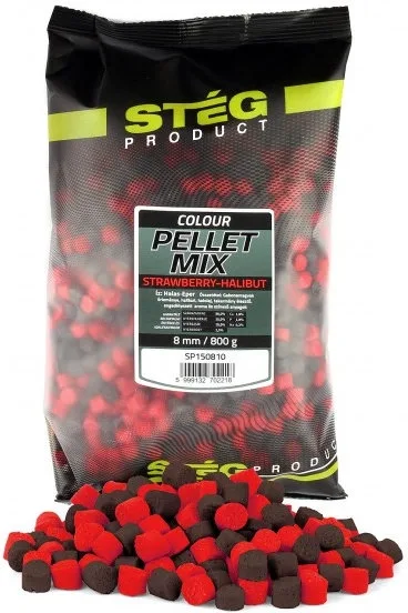 Stég pelety pellet mix 800 g 8 mm - strawberry halibut